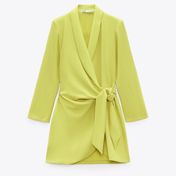Zara Dresses & Skirts - Zara Lime Green Mini Dress
